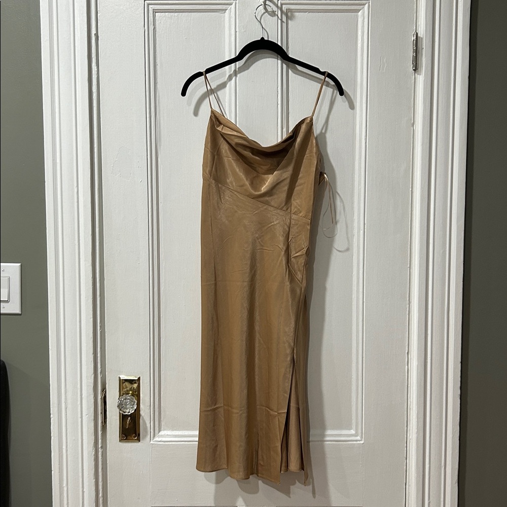 SweetPot Gold/Tan Slip Dress